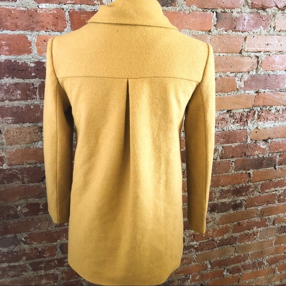 Chloe Coat Wool Mustard Yellow One Wool Button Jacket size US 4 Made in Italy - Picture 6 of 10